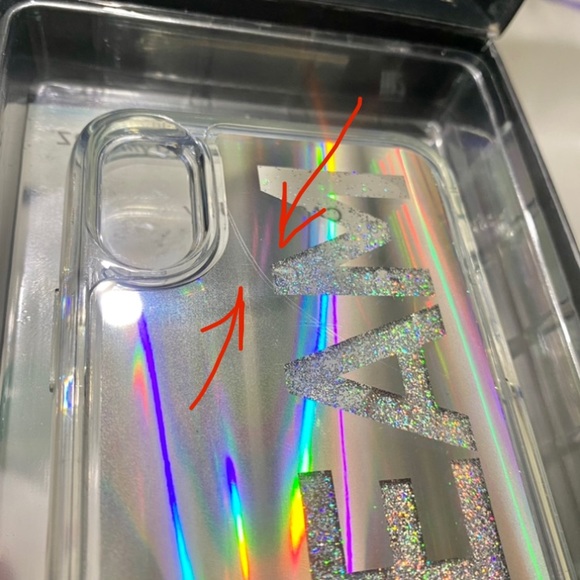 🌼 free w/purchase NWT iPhone X Candywirez Liquid Glitter case - Picture 8 of 8